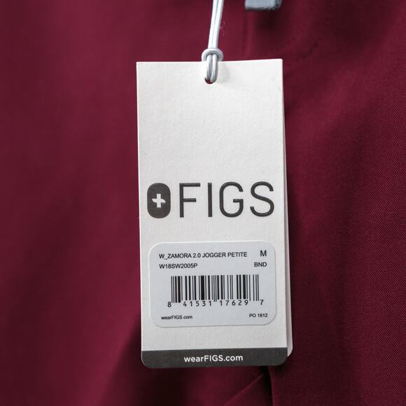 FIGS Zamora 2.0 Cargo Jogger Pants Scrubs Maroon Red Womens Sz MP Petite NWT - Picture 10 of 10